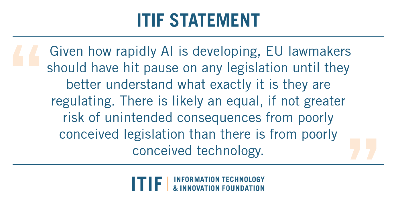 The EU’s AI Act Is Premature, Says ITIF | ITIF