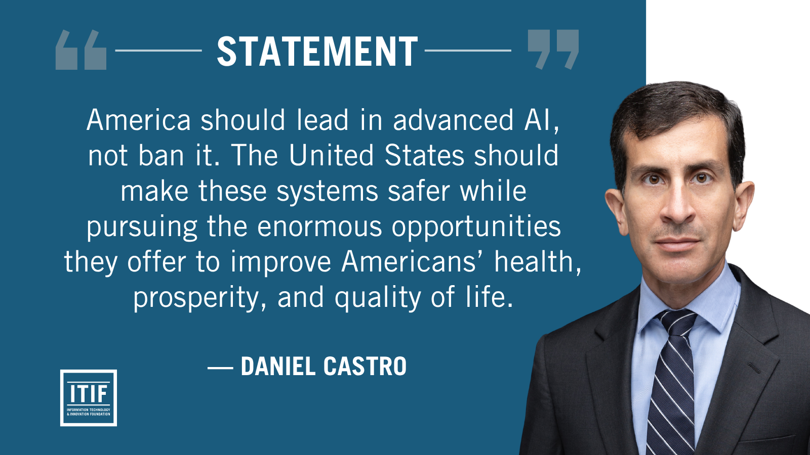 Sanders-Casar AI Ban Would Sacrifice American Innovation and Competitiveness, Says ITIF | Press Releases | Sep 3, 2026  itif.org