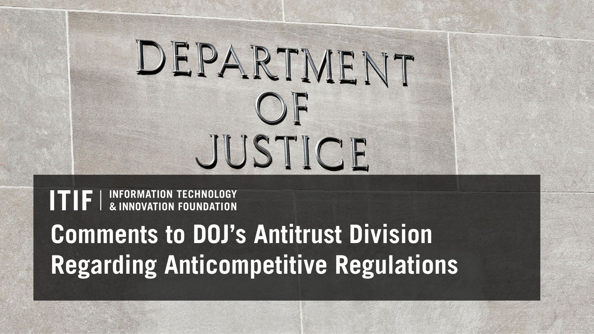 Comments to the Justice Department’s Antitrust Division Regarding ...