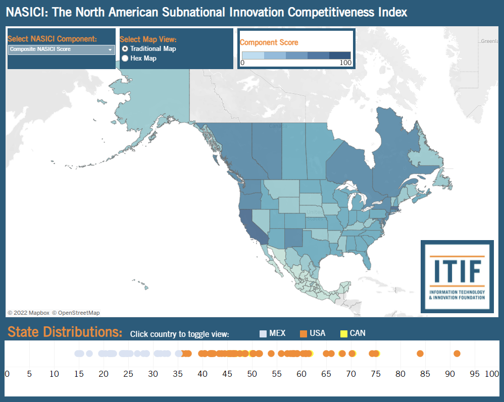 Dat Map The North American Subnational Innovation Competitiveness Index: Data ...