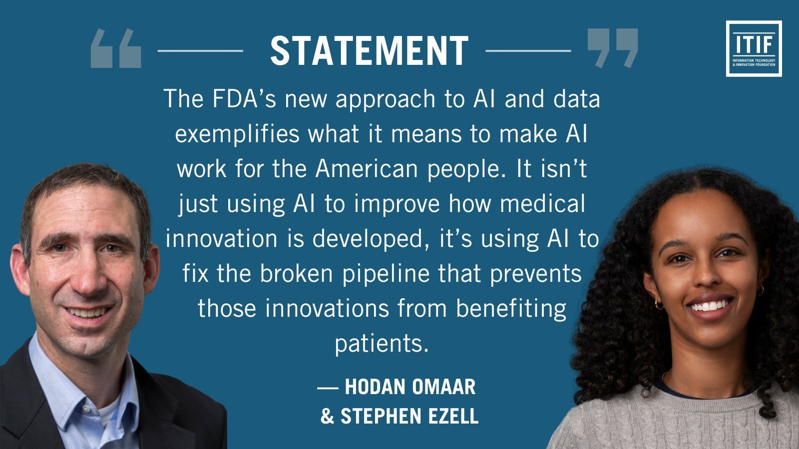 The FDA Is Showing How to Deliver on the Promise of AI, Says ITIF | ITIF
