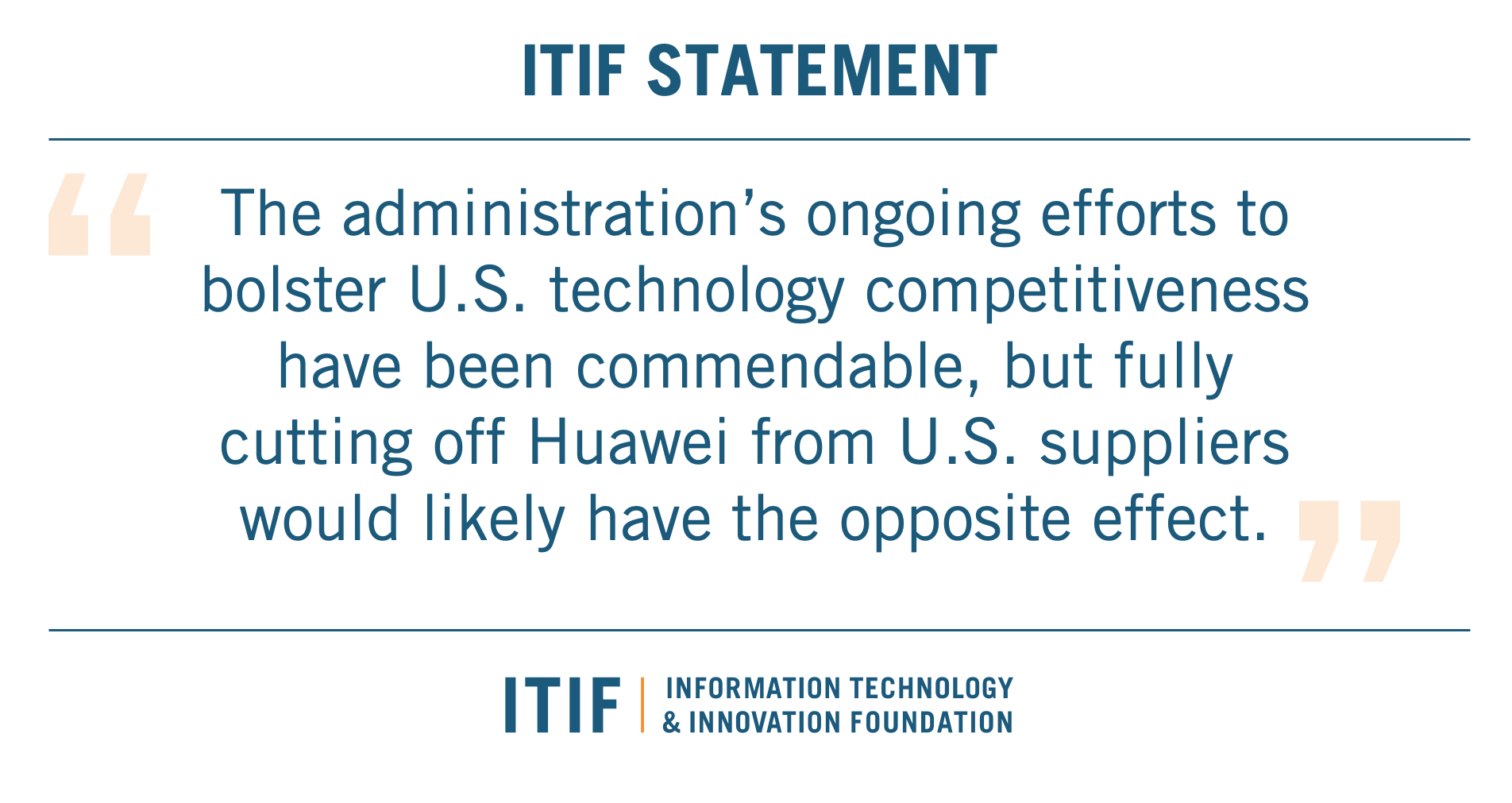 Cutting Off Huawei Hurts U.S. Suppliers, Says ITIF | Press Releases ...