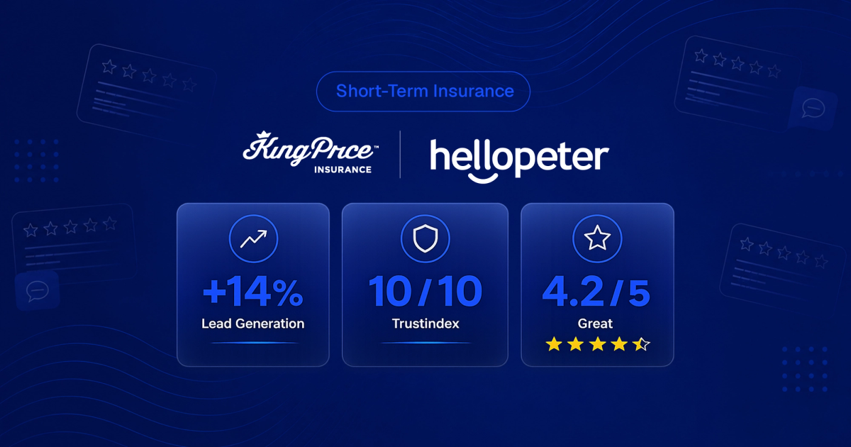 King Price Insurance Hellopeter scorecard showing a 4.2 out of 5 Great AI score and a 10 out of 10 TrustIndex