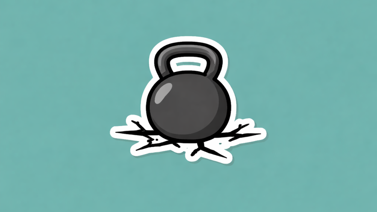 kettlebell weight breaking the ground from its weight