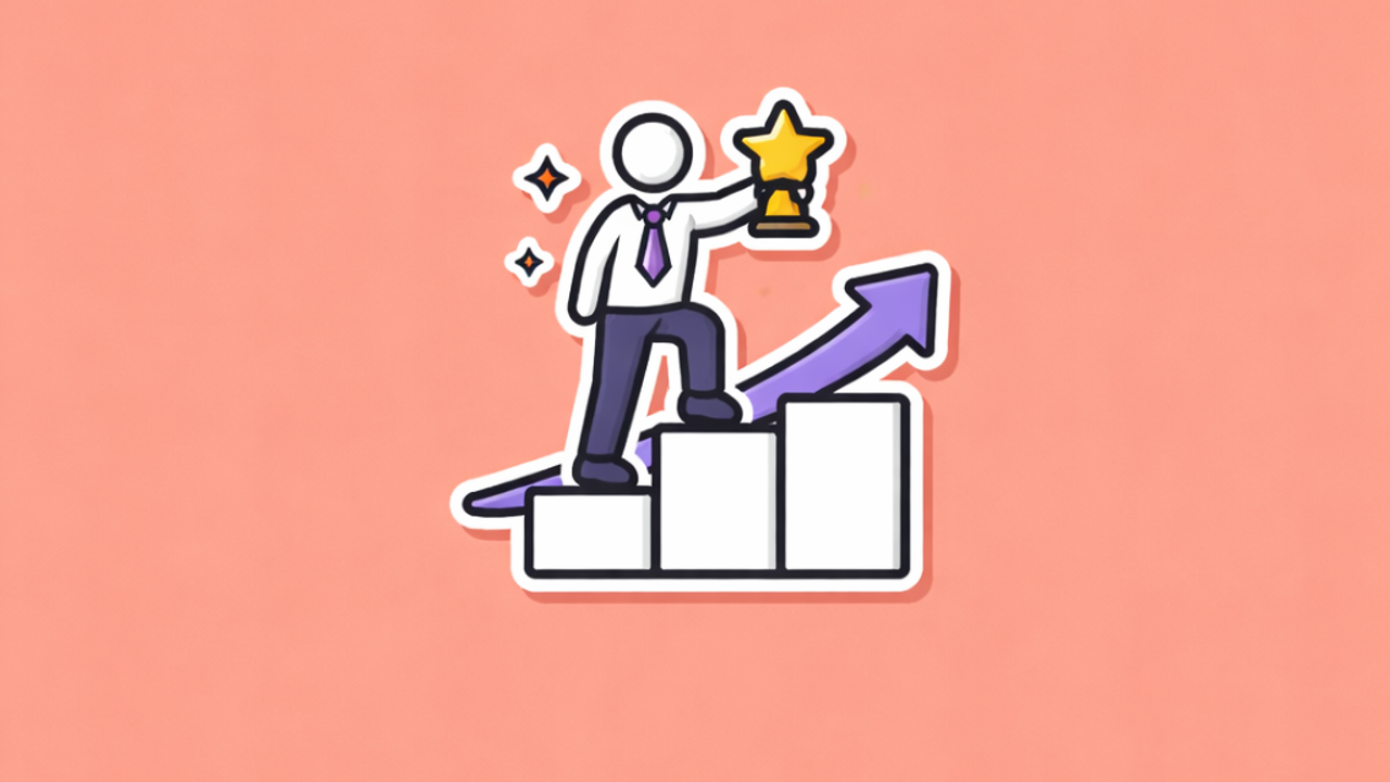 person climbing up the career ladder
