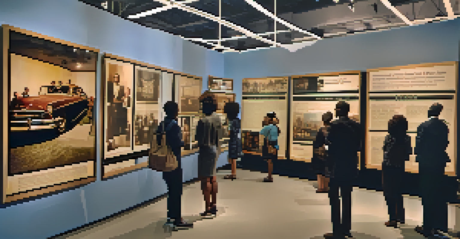 Visitors interacting with a multimedia exhibit about the Freedom Rides at the National Civil Rights Museum.