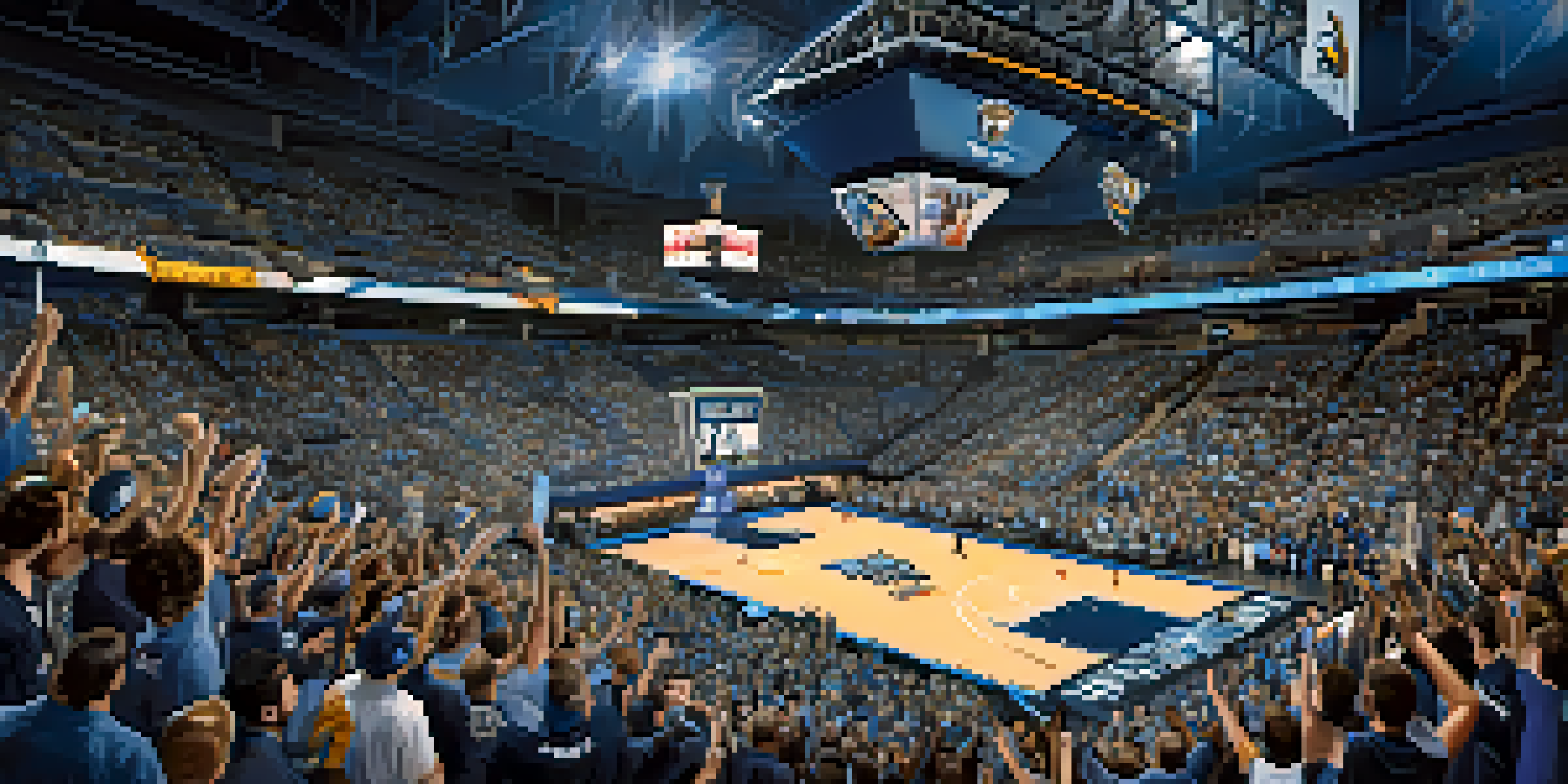 A packed basketball arena filled with enthusiastic fans wearing Memphis Grizzlies jerseys, cheering for their team during a game.