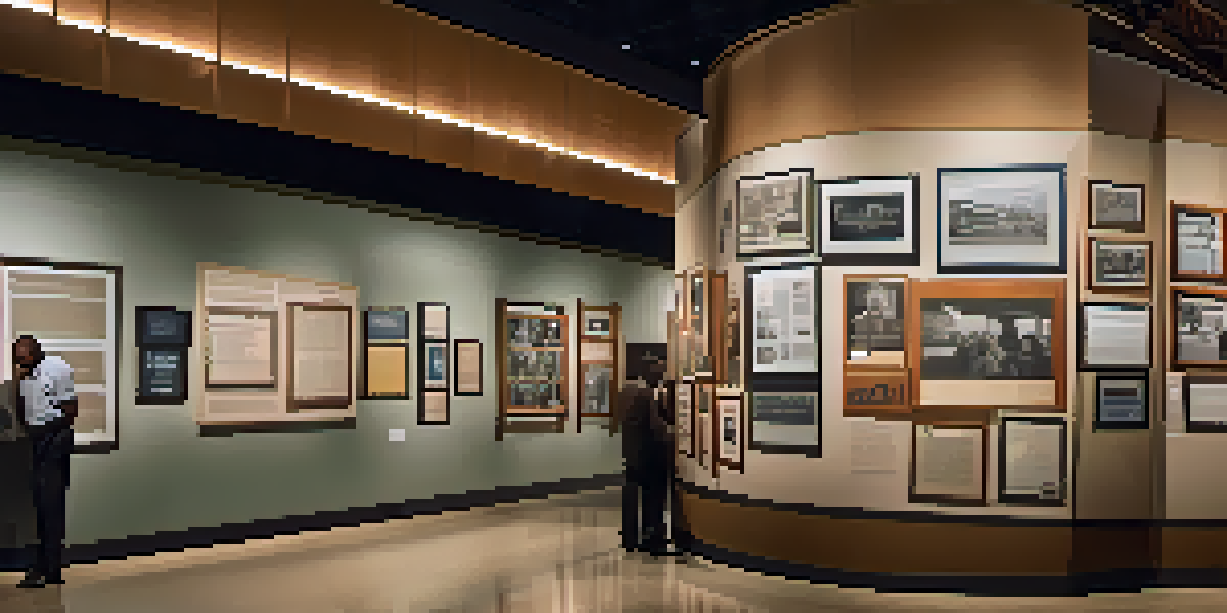 Interior view of the National Civil Rights Museum featuring interactive exhibits and diverse visitors engaging with displays.