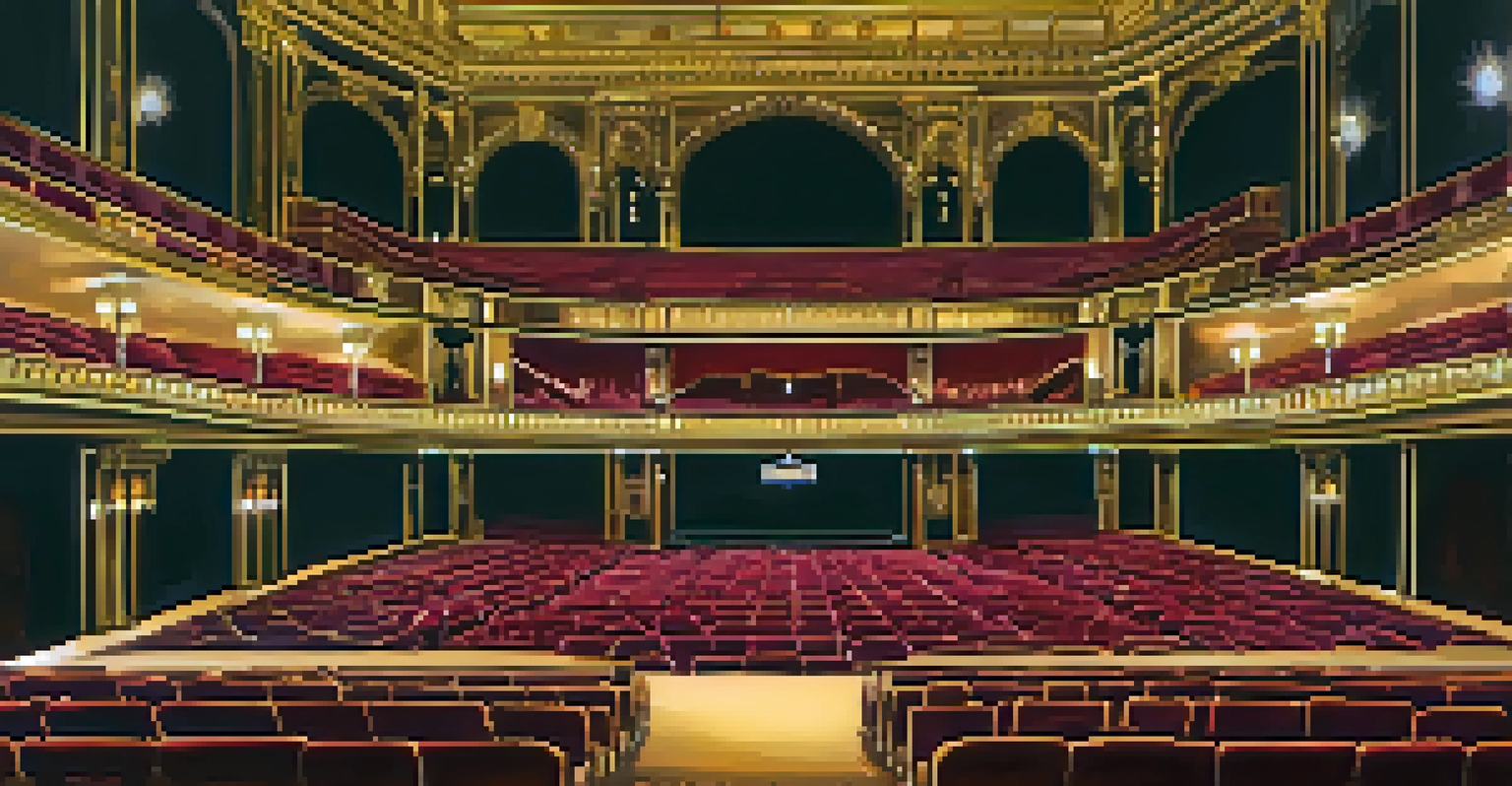 The beautiful interior of the Orpheum Theatre, featuring ornate decorations and warm lighting, ready for a live performance.