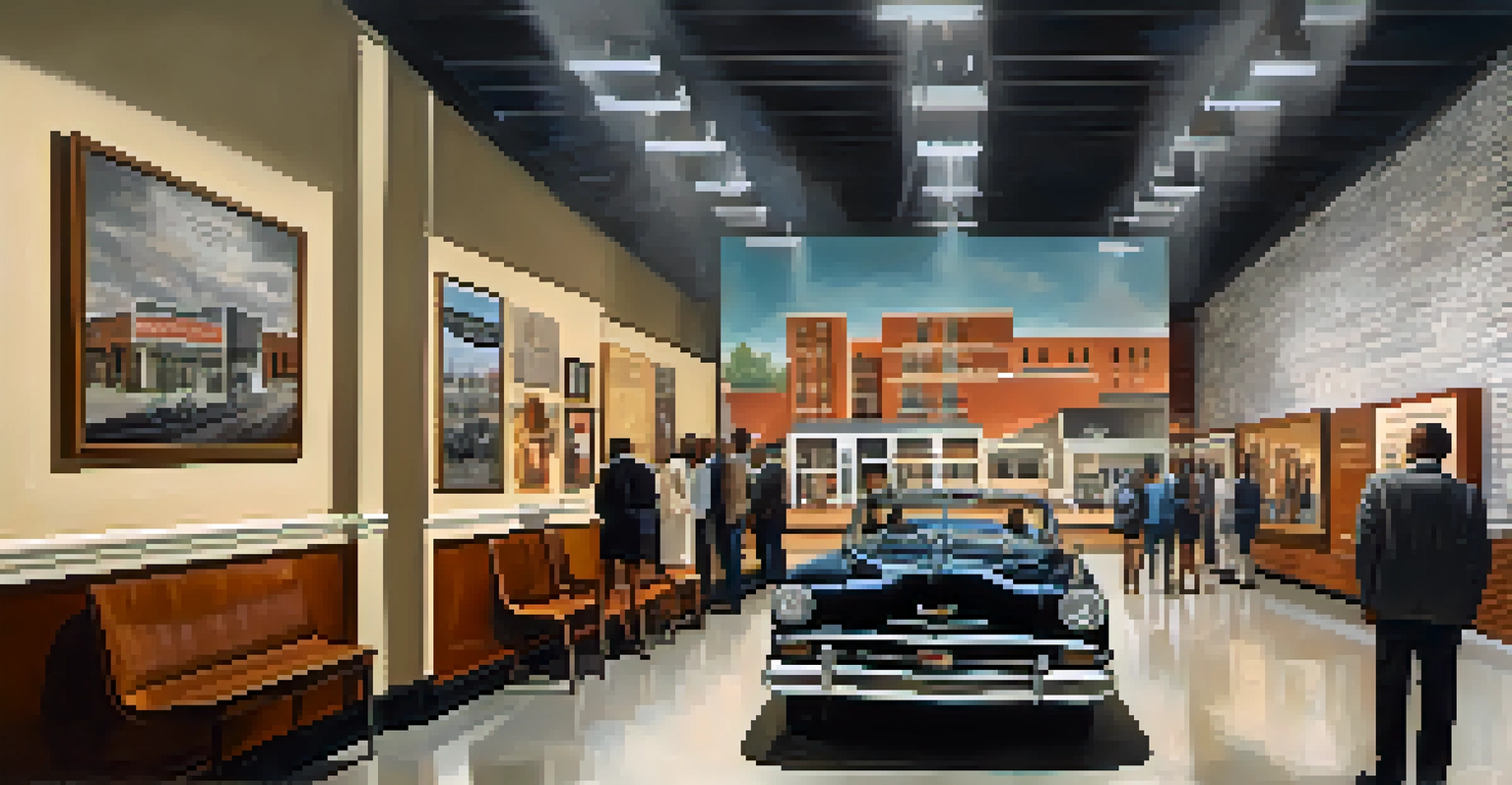 Visitors exploring the National Civil Rights Museum inside the Lorraine Motel, surrounded by exhibits and artifacts.