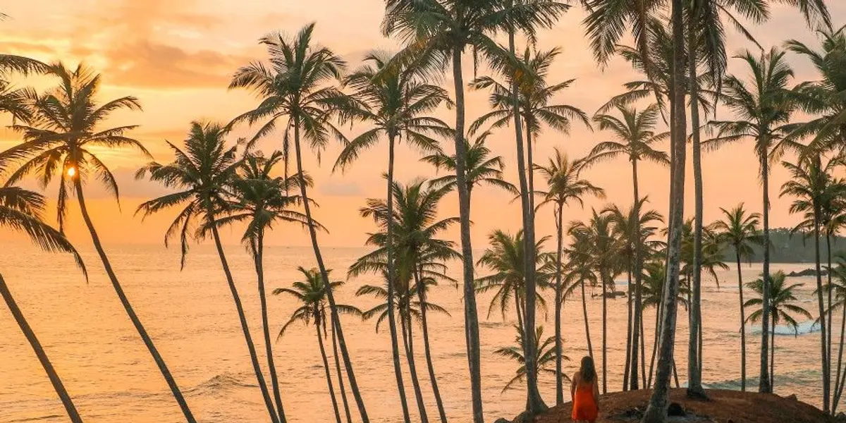 Sunset over Coconut Tree Hill in Mirissa