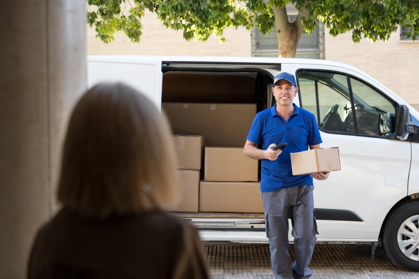 A dedicated courier van loaded for a same day run