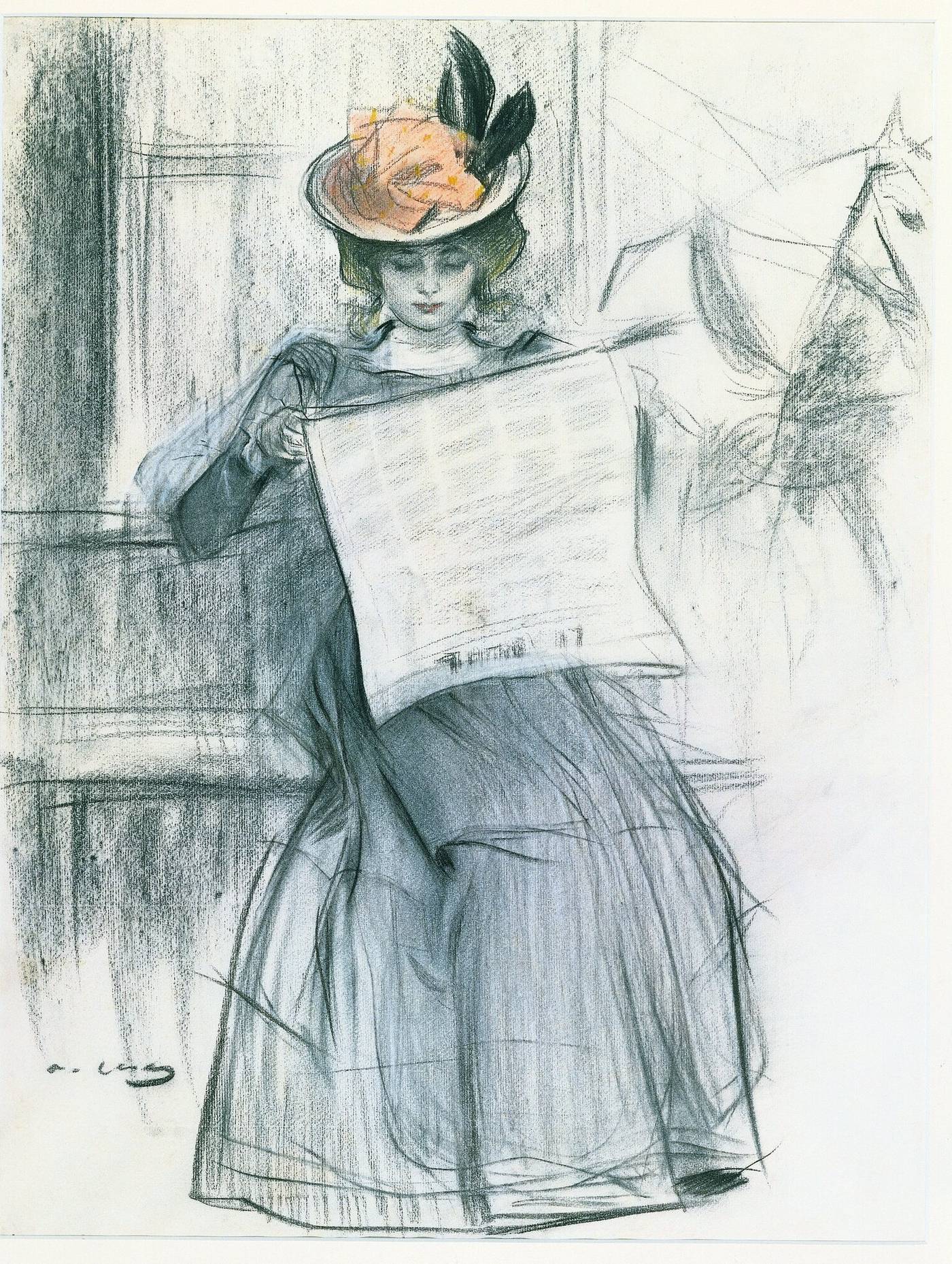 Ramon Casas, Esperando el ómnibus