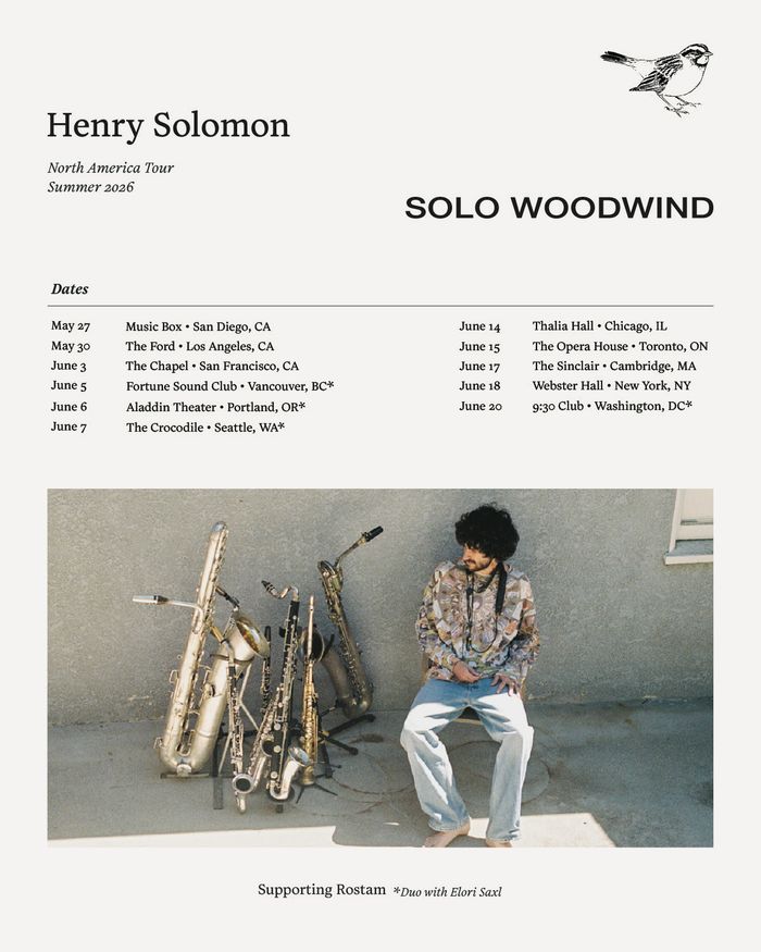 Solo Woodwind tour opening for Rostam