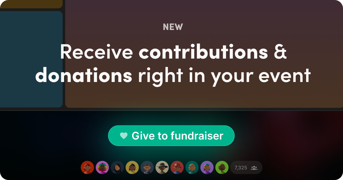 Accept in-event contributions customer changelog photo