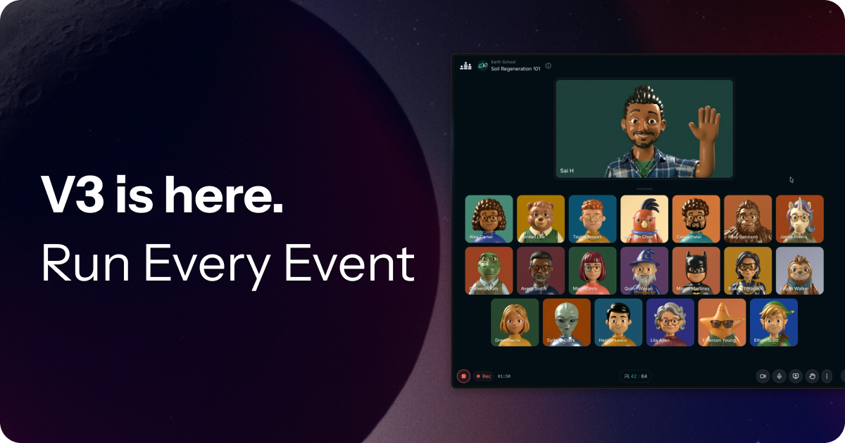 Crowdcast V3 is here 💫 customer changelog photo