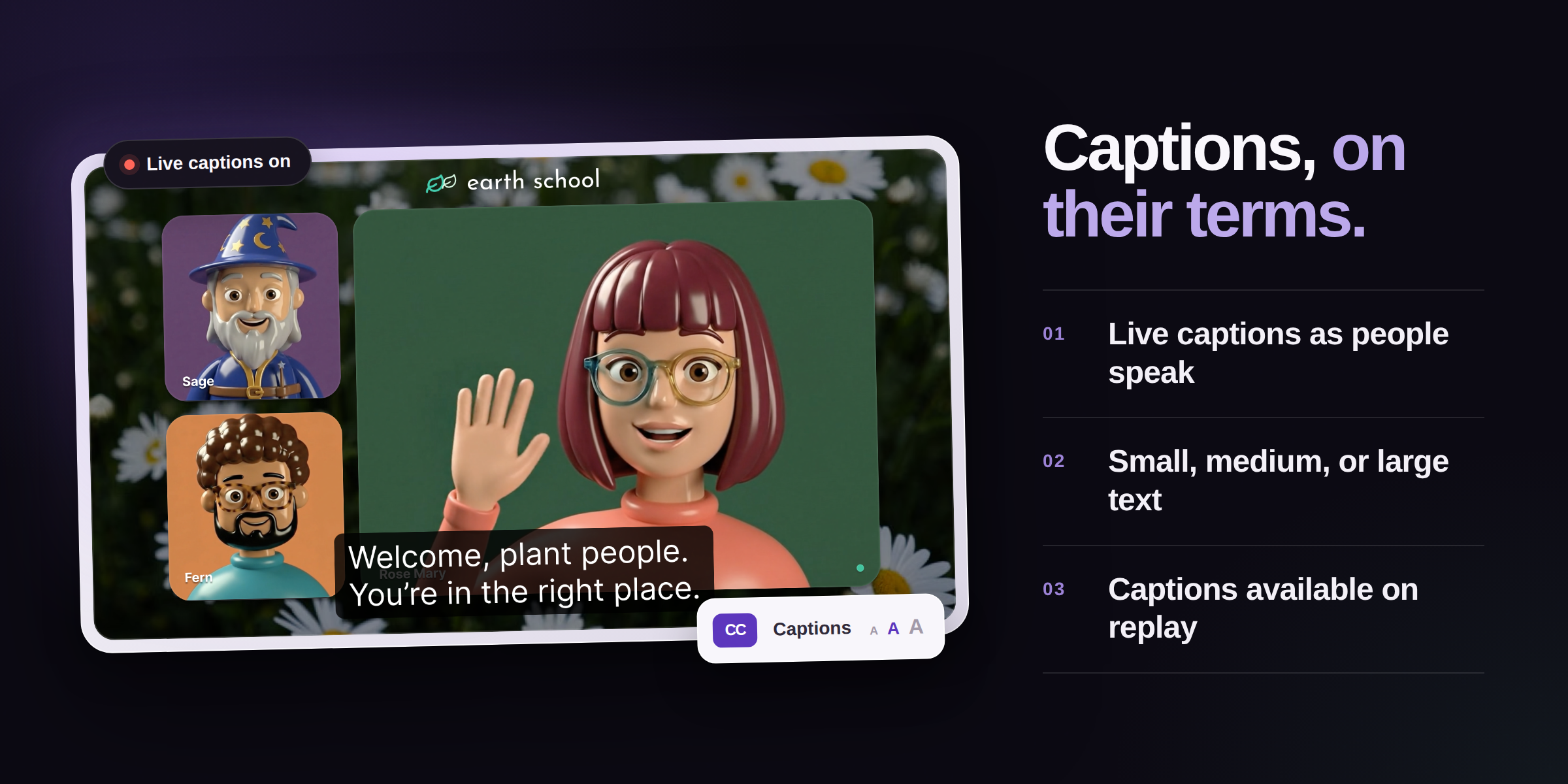 Live captions are here 💬 customer changelog photo