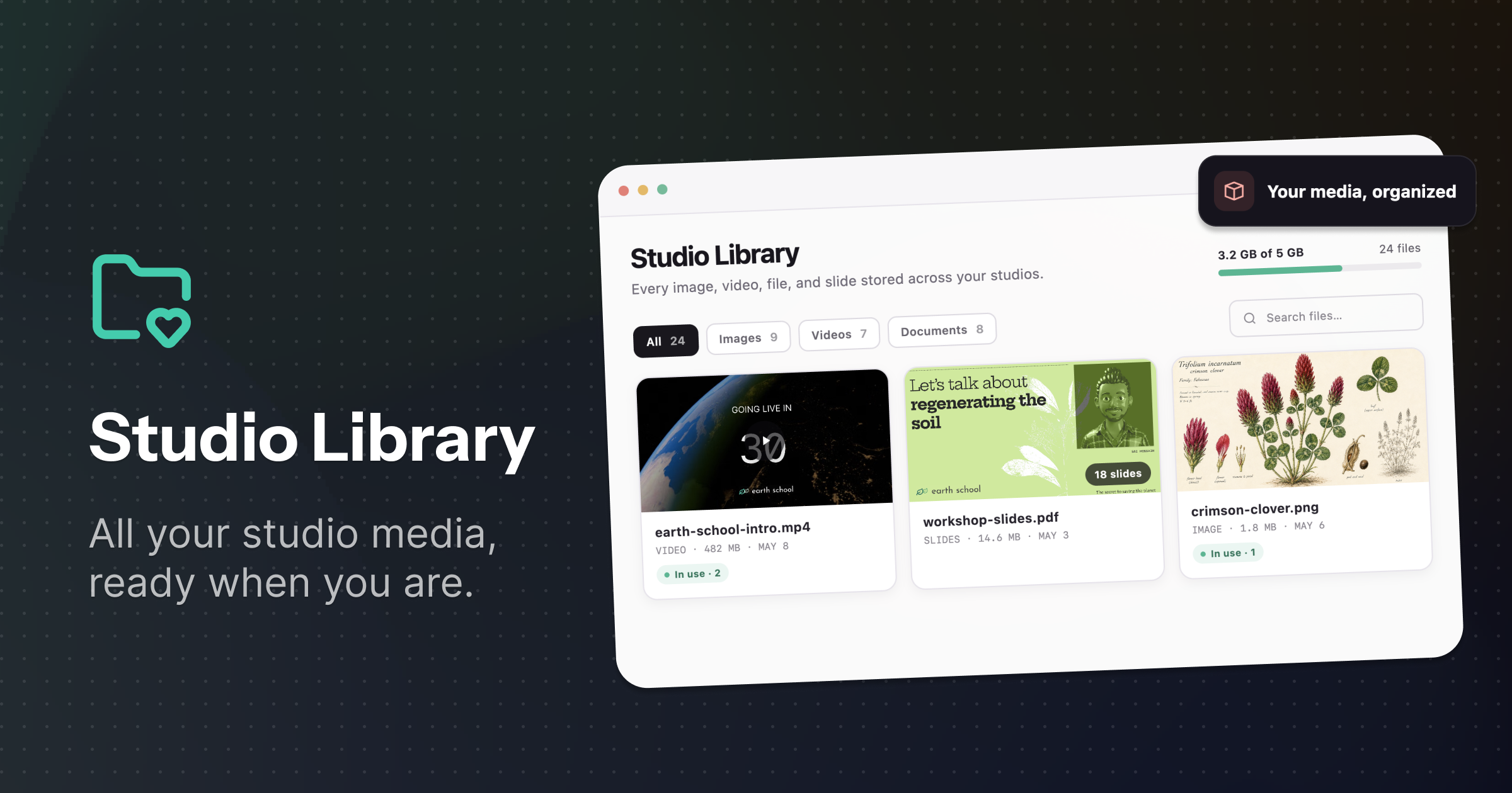 Studio Library 🎨 customer changelog photo