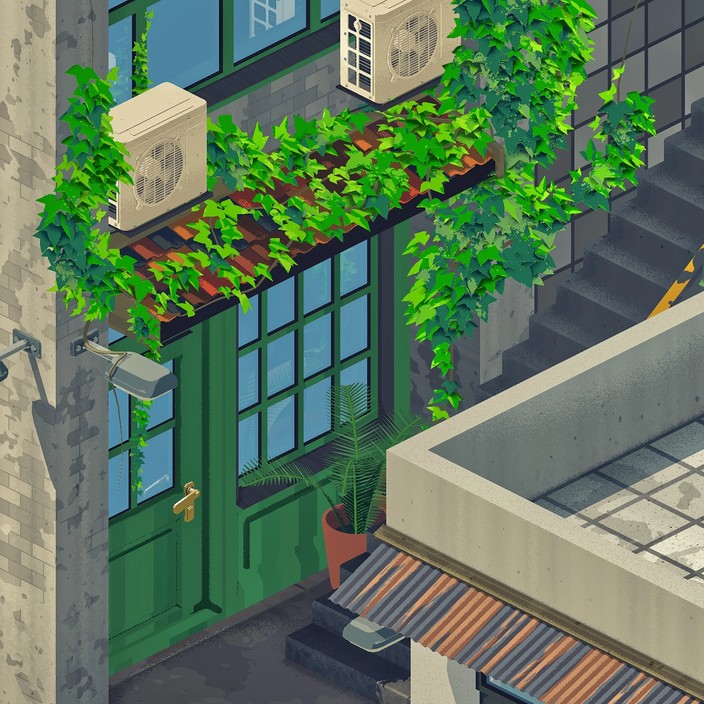 Ivy-clad entrance