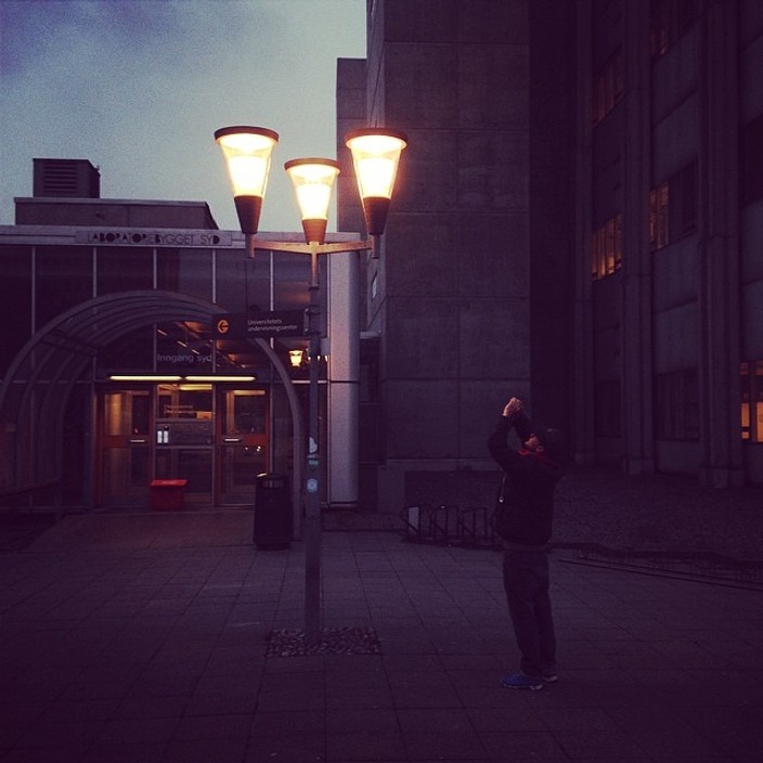 Outside the laboratory at Ullevål Hospital, Oslo