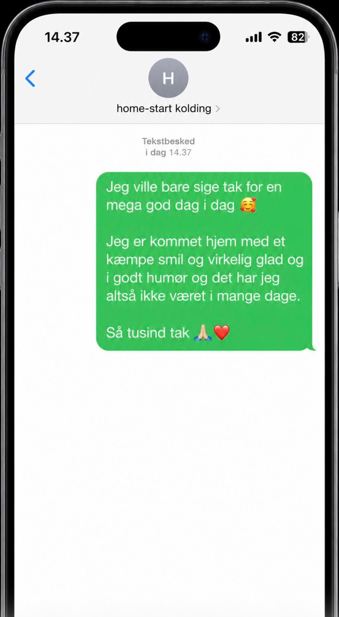 Sms fra frivillig