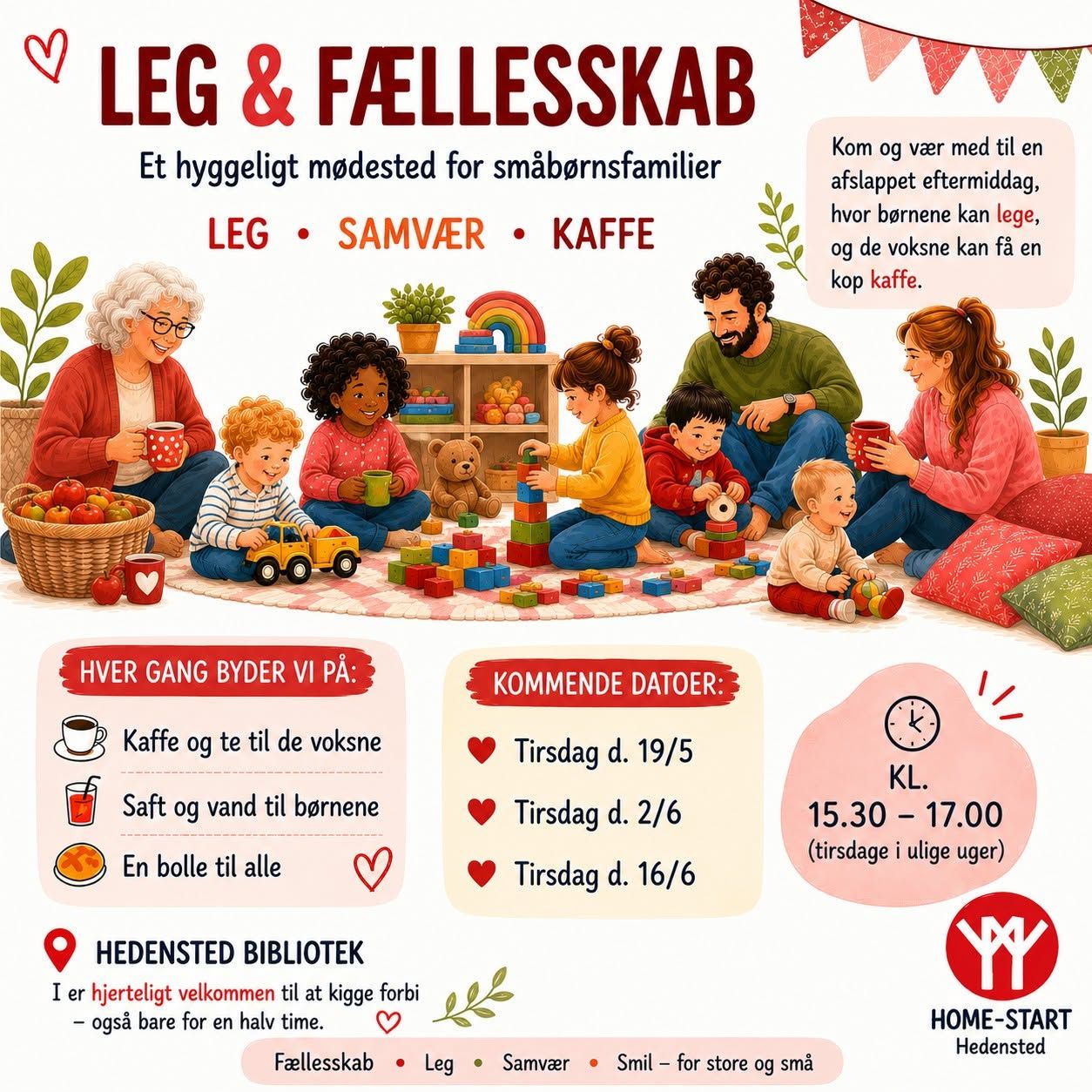 Leg og fællesskab et hyggeligt mødested for småbørnsfamilier