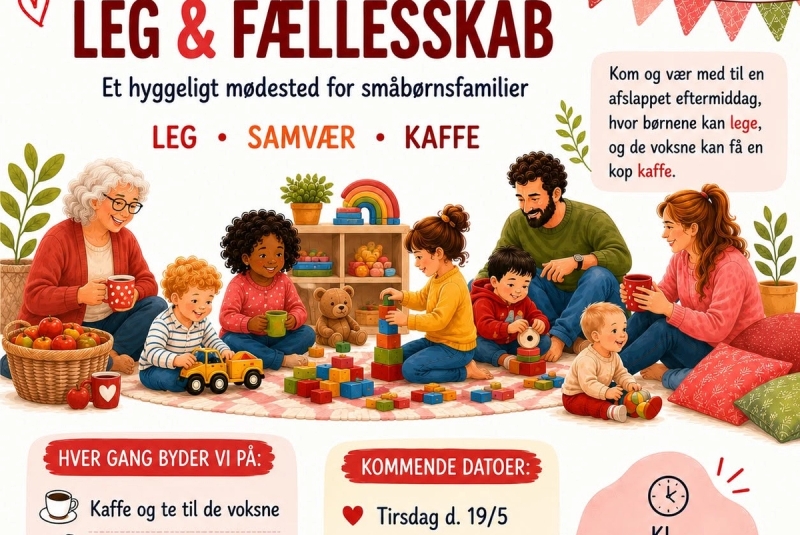 Leg og fællesskab et hyggeligt mødested for småbørnsfamilier