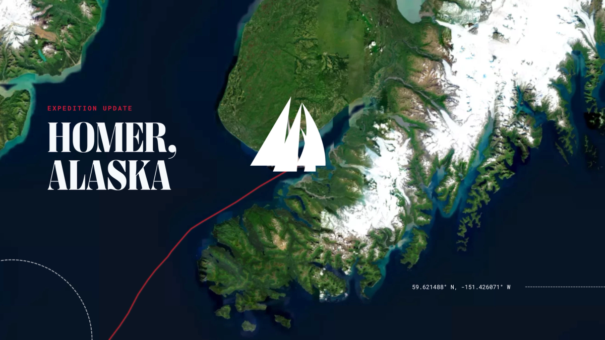 Map location showing the Abel Tasman in Homer, Alaska