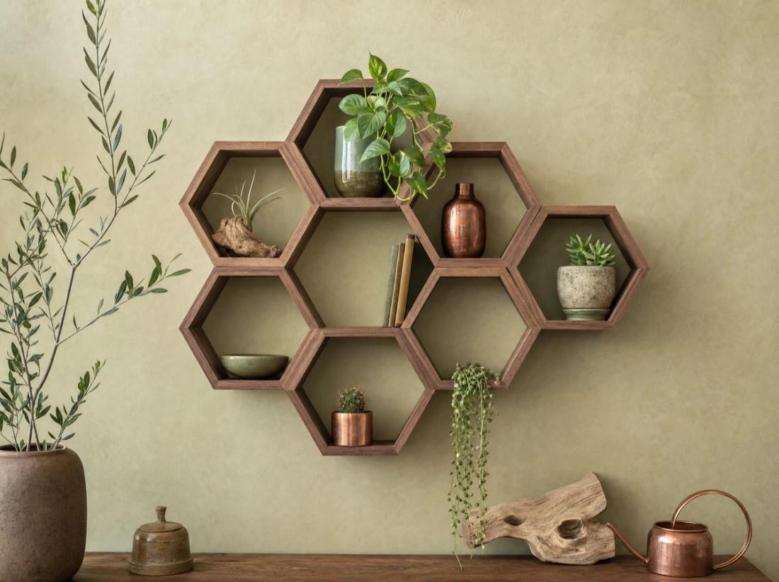 Hexagon Honeycomb Shelf Cluster