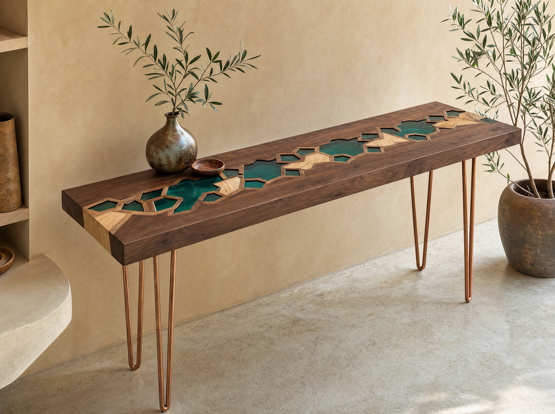 Girih Resin River Console