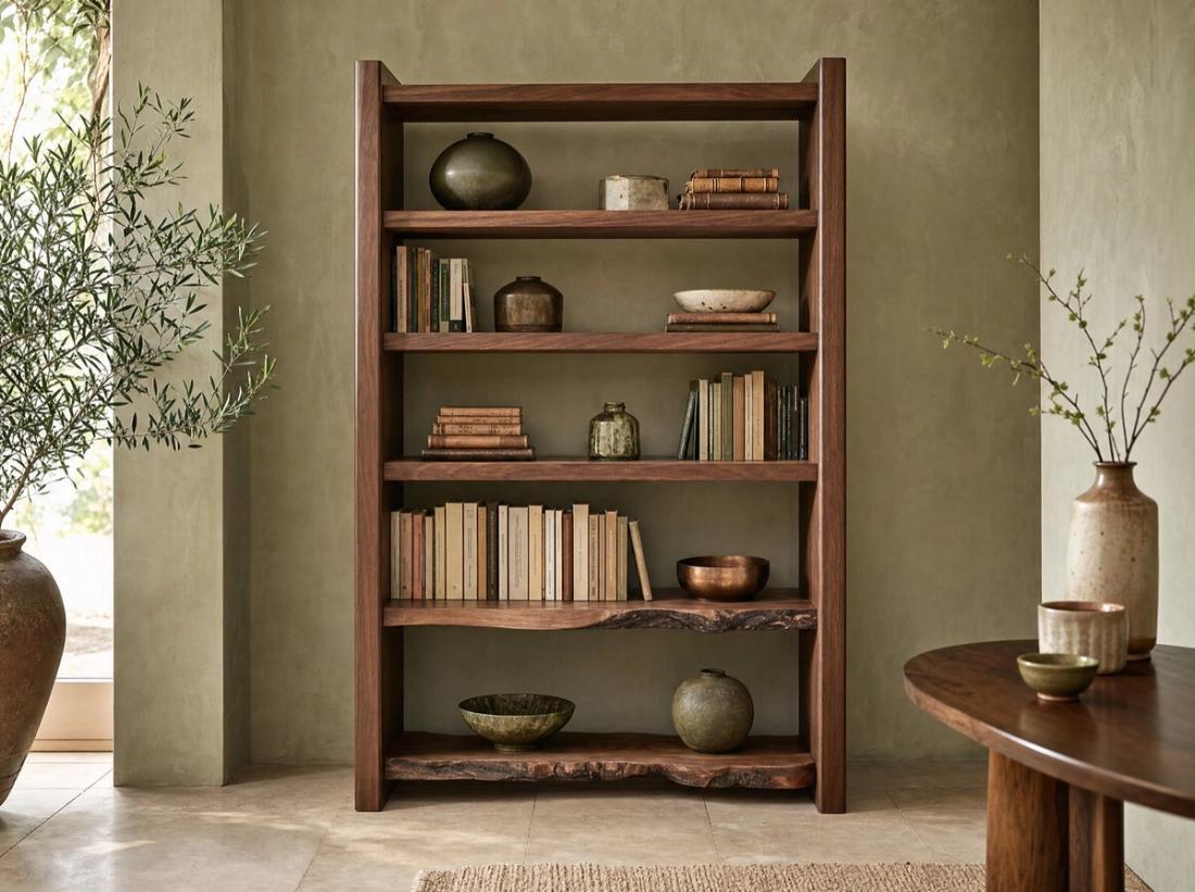 Solid Walnut Bookcase — Plexus Library