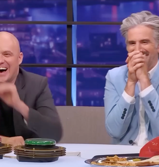 two guys laughing