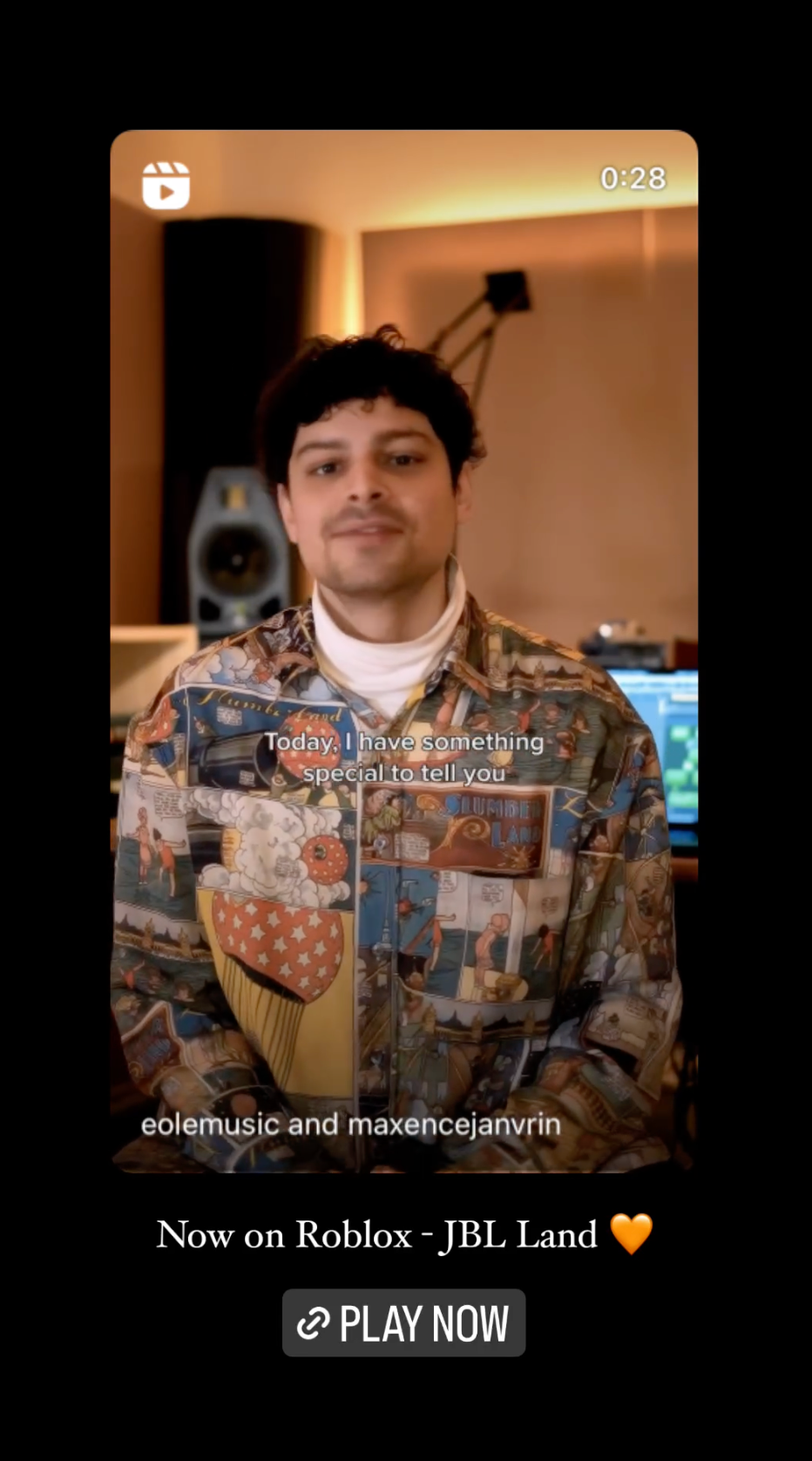 screenshot of influencer content