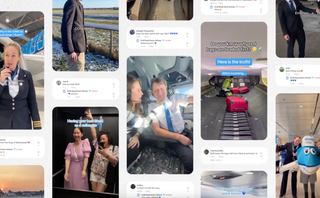 shots of different social media from klm