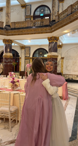girls greeting
