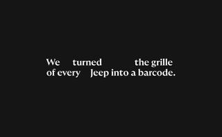 we turned the grille of every Jeep into a barcode