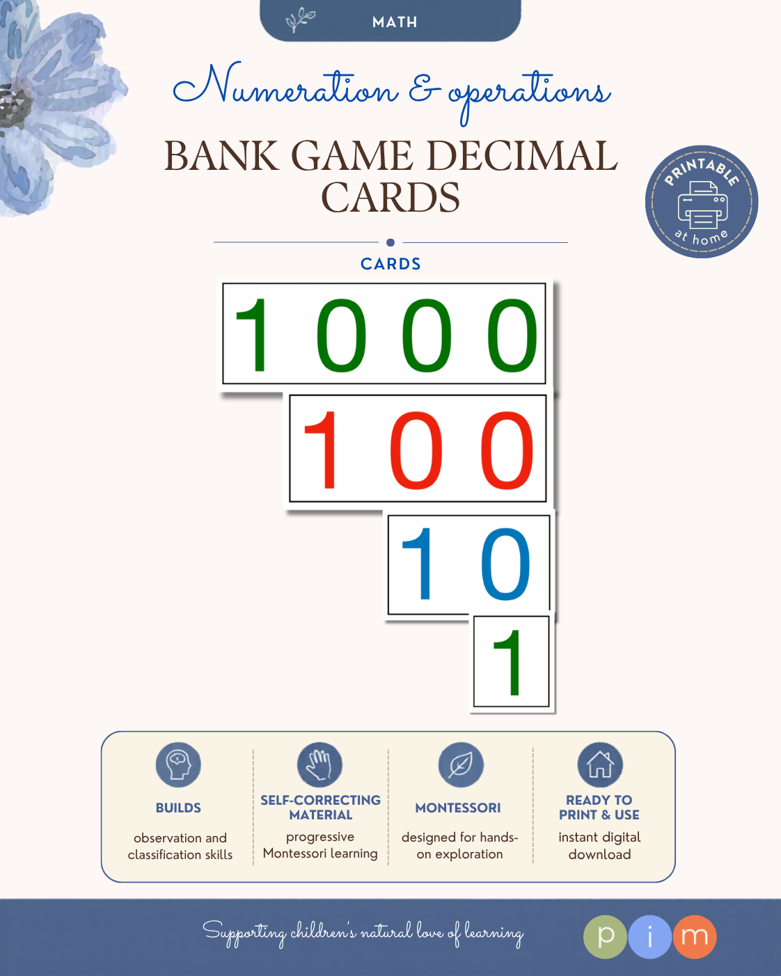 05. Decimal System Cards for the Golden Bead Material