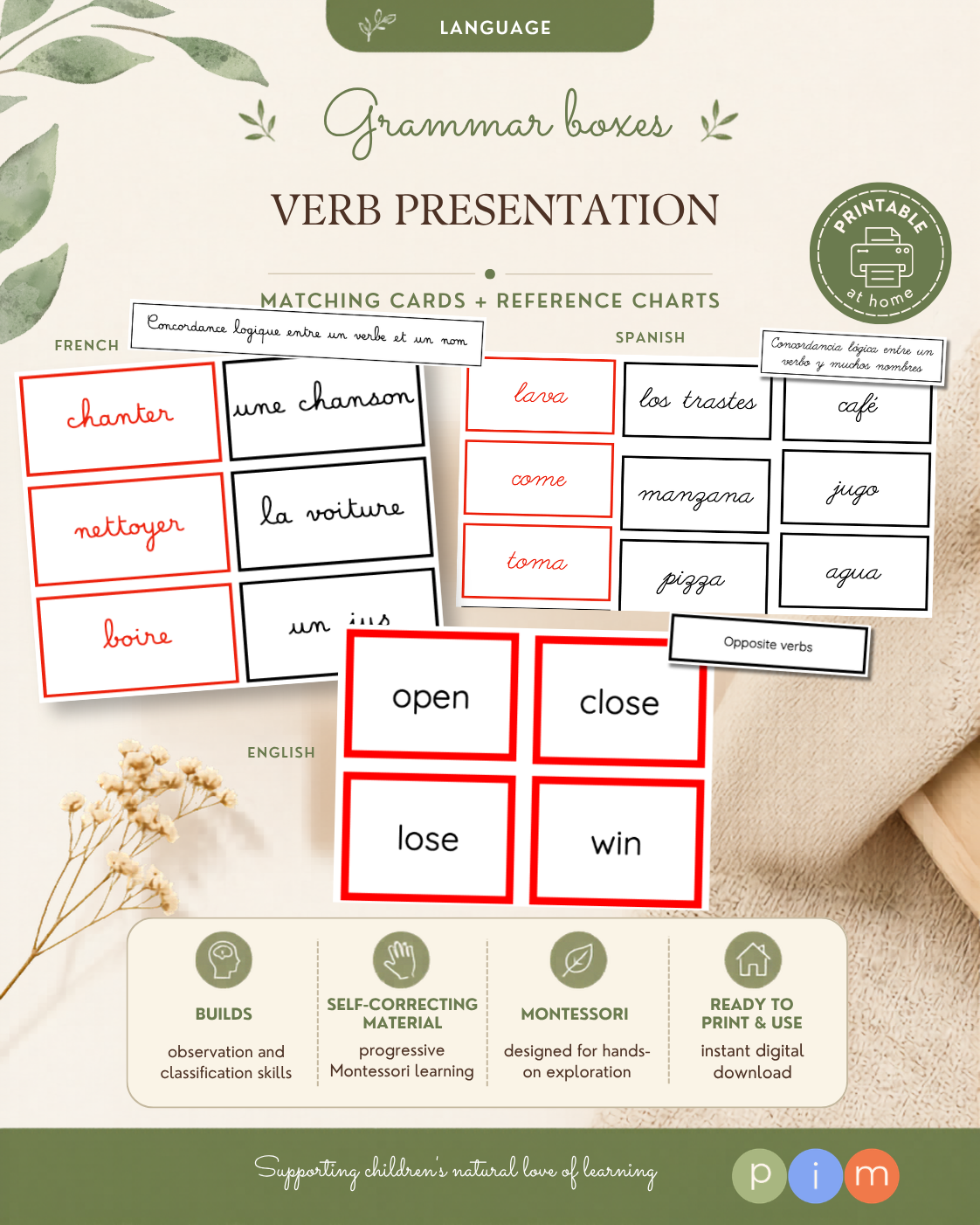 23. Étude et boîtes grammaticales du verbe