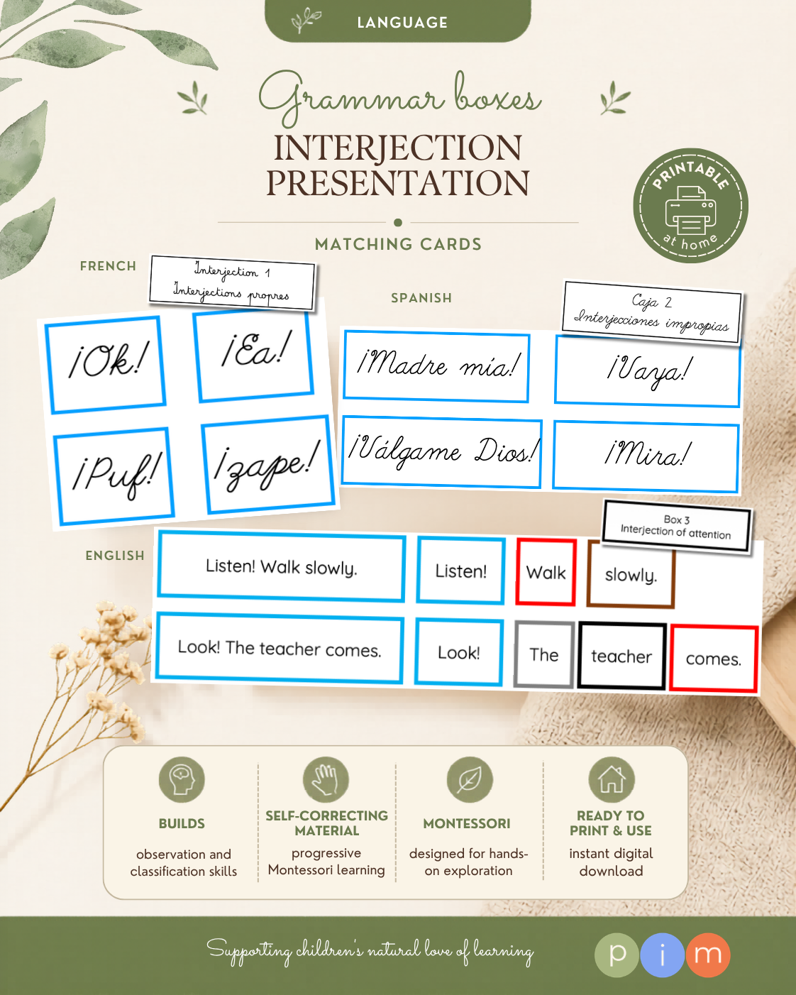 35. Boîtes grammaticales de l'interjection