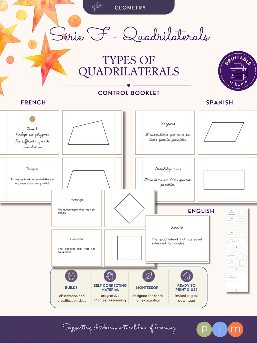 17. Libro de control - Serie F - Tipos de cuadriláterosControl Book – Series F – Types of Quadrilaterals