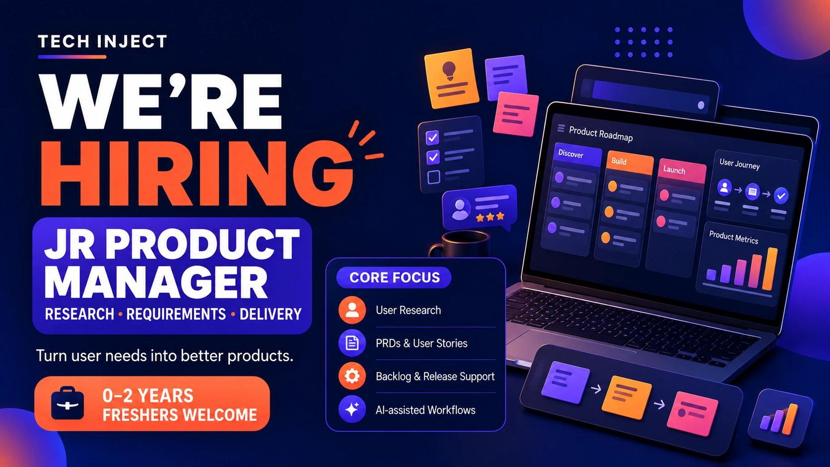 Jr Product Manager role at Tech Inject