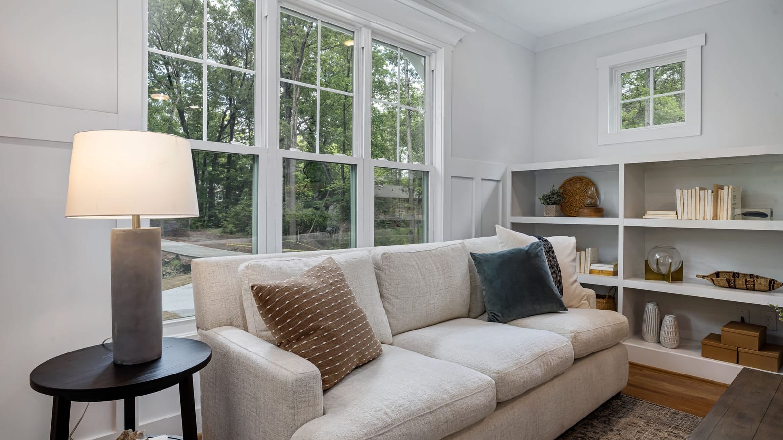 A bright, freshly cleaned living room of the kind found across Salt Lake City