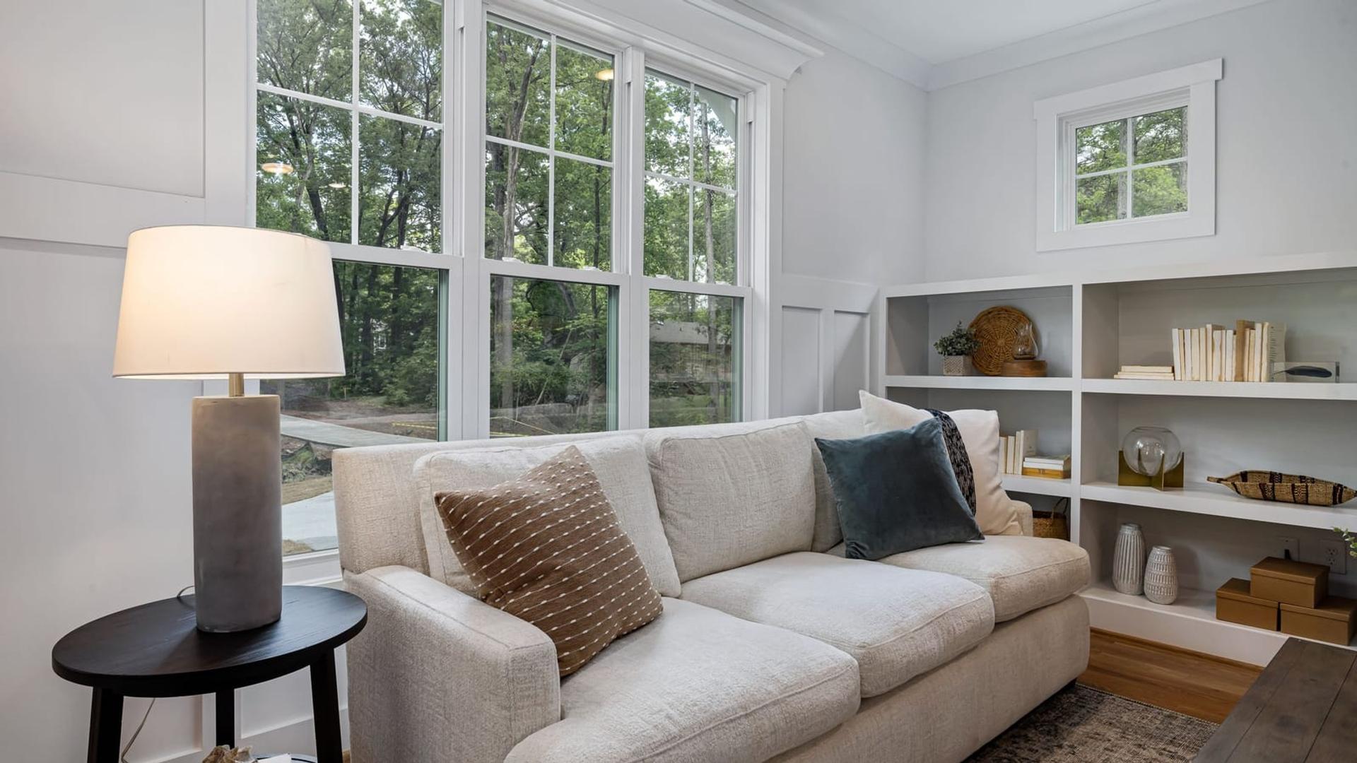 A bright, freshly cleaned living room of the kind found across Salt Lake City