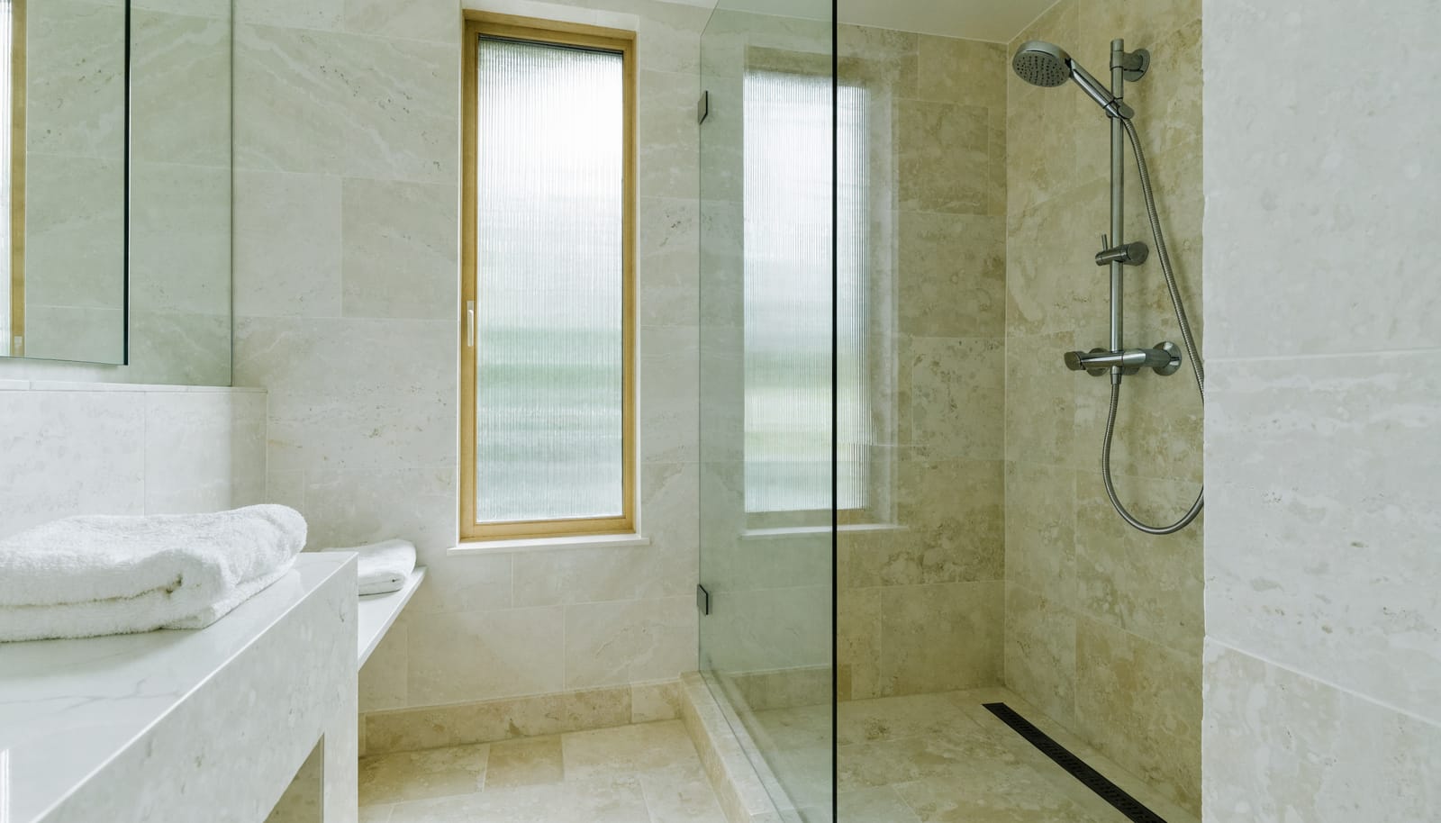A cleaned stone bathroom, typical of Cottonwood Heights homes