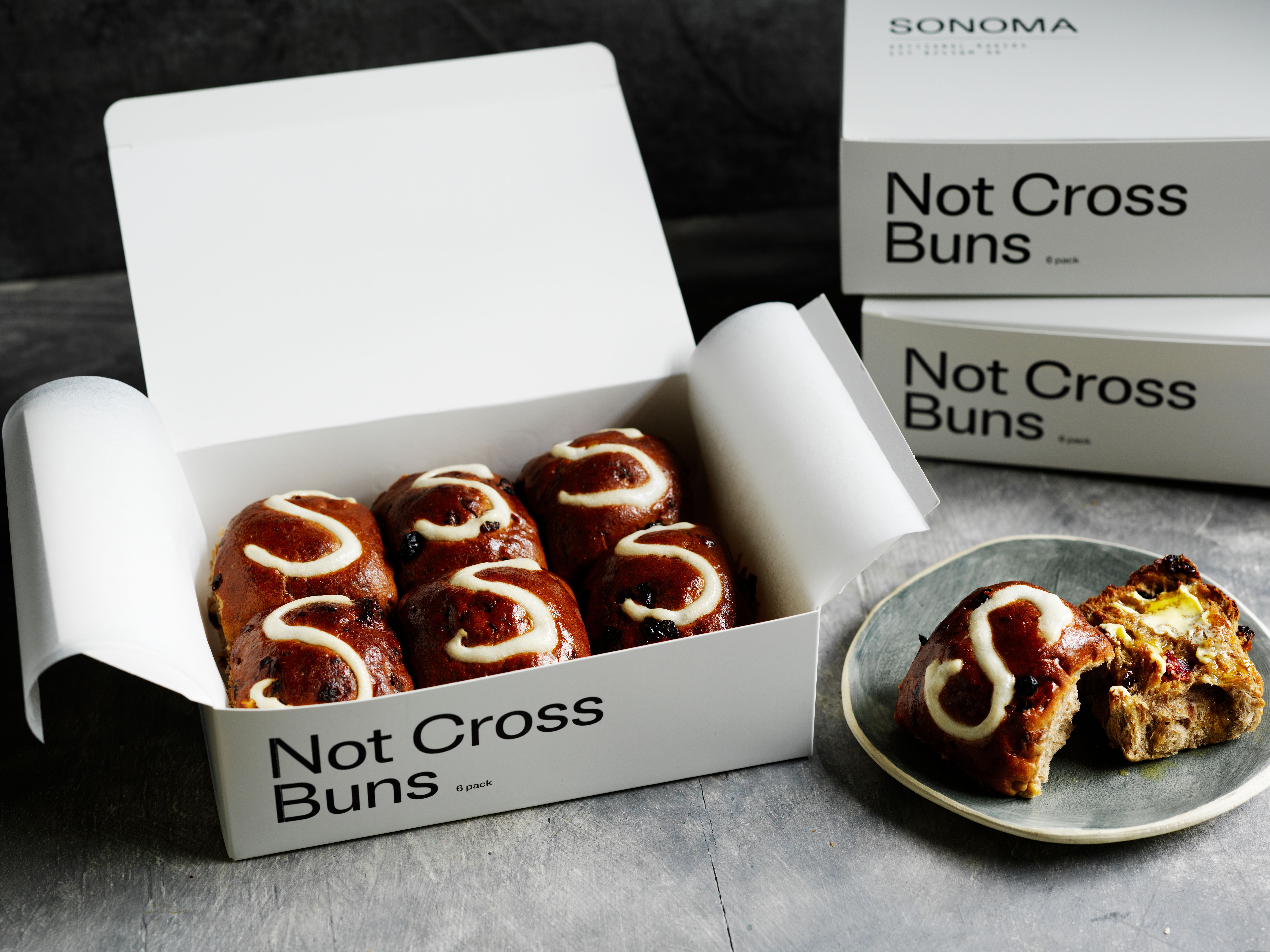 Not Cross Buns - Box of 6 | Sonoma