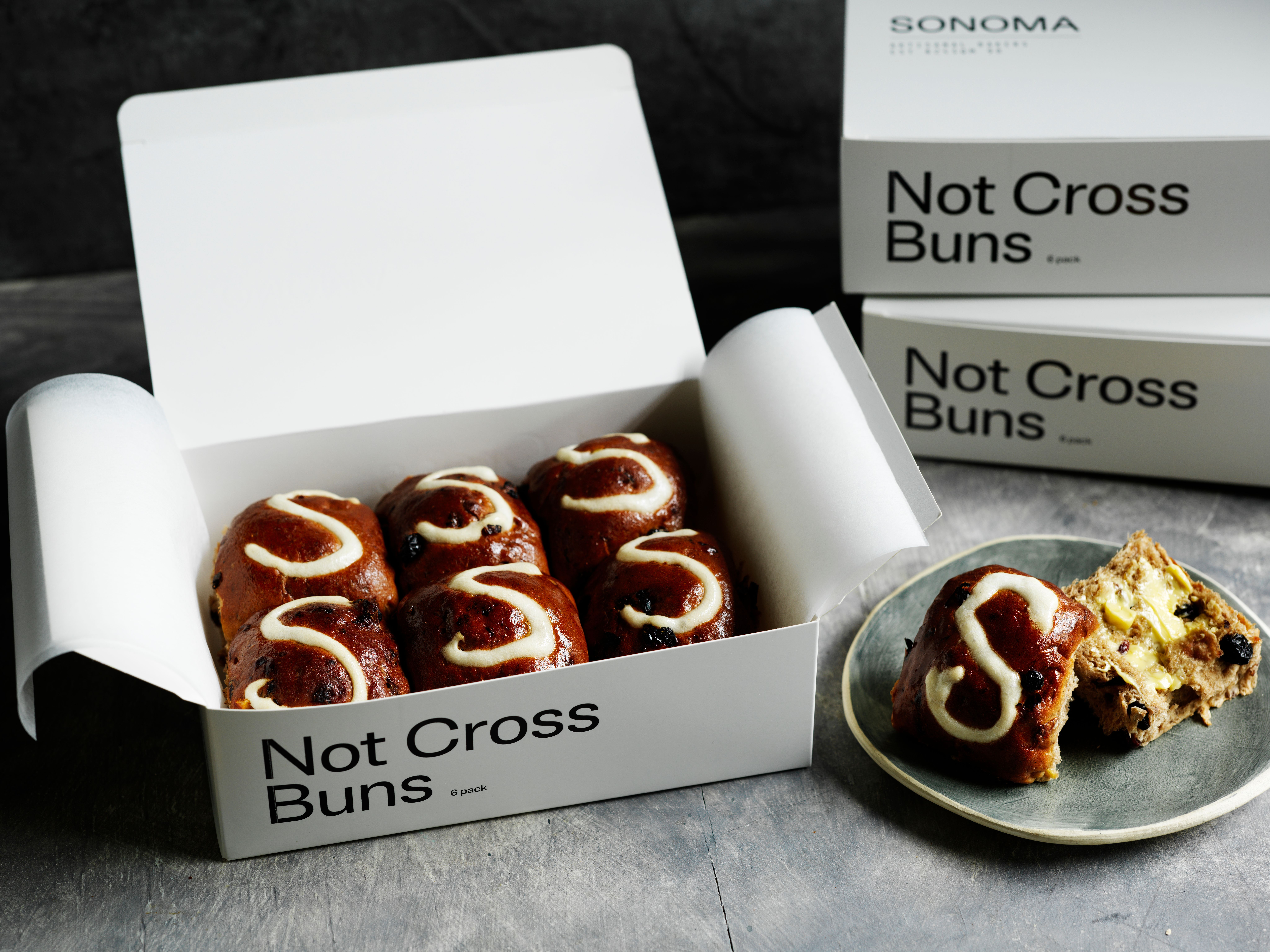 Not Cross Buns - Box of 6 | Sonoma