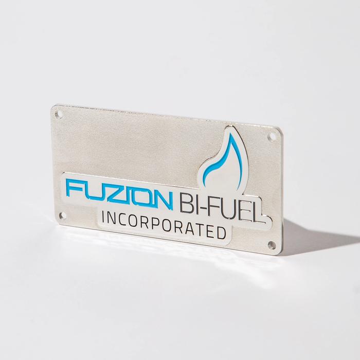 Fuzion Bi-Fuel Incorporated metal sign
