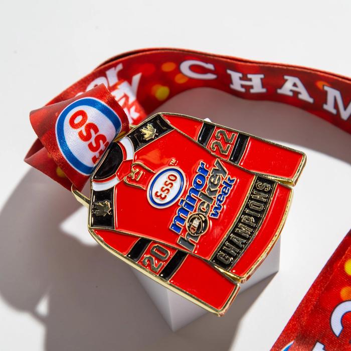 Esso Minor Hockey Week 2022 jersey-shaped medal