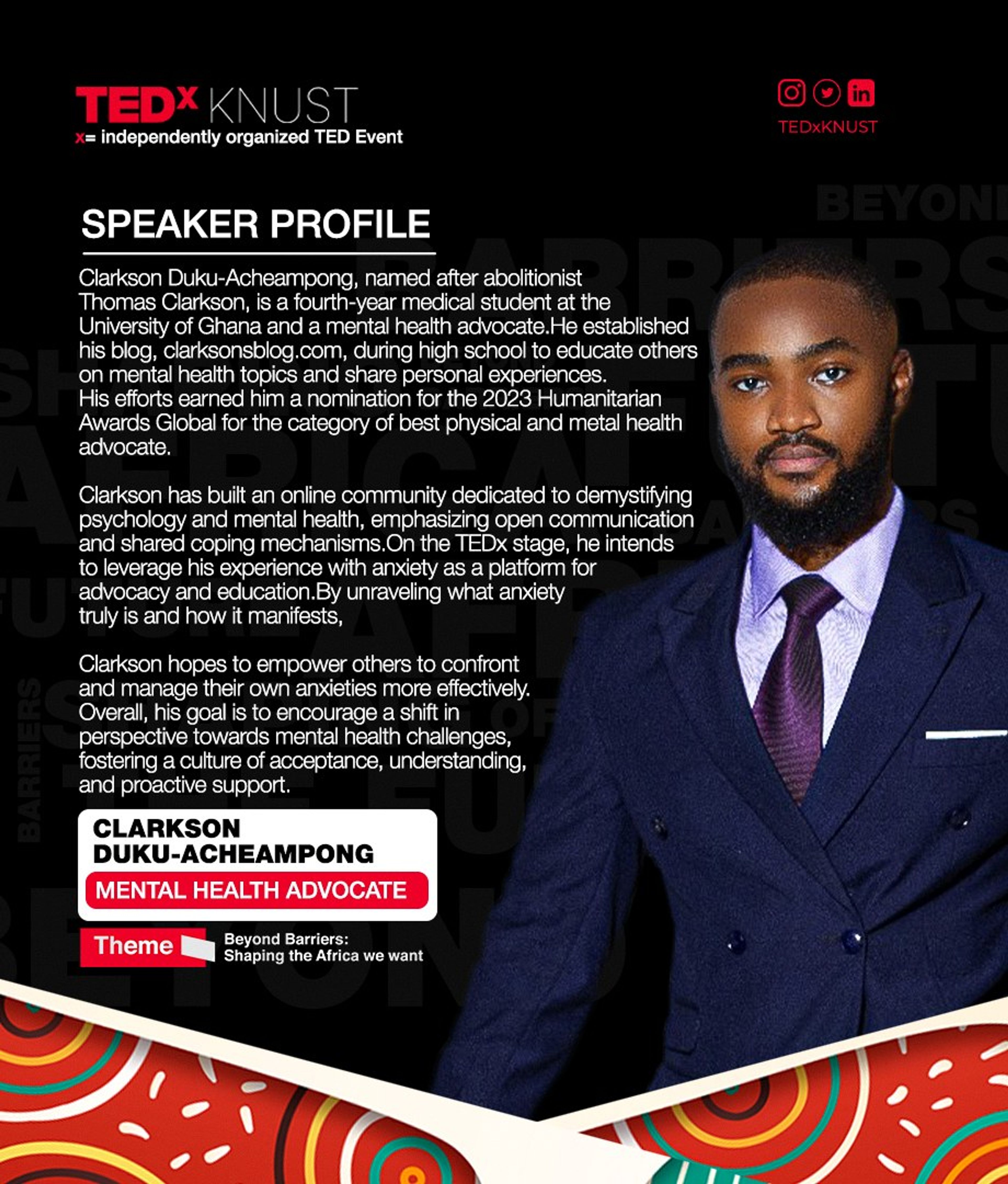TEDxKNUST speaker and print design 6