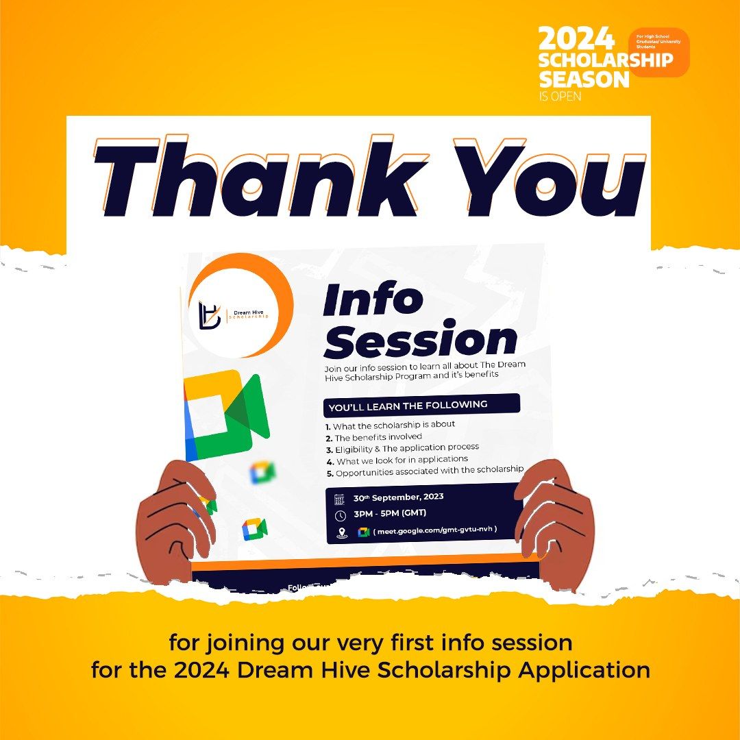 Dream Hive Scholarship: Info sessions